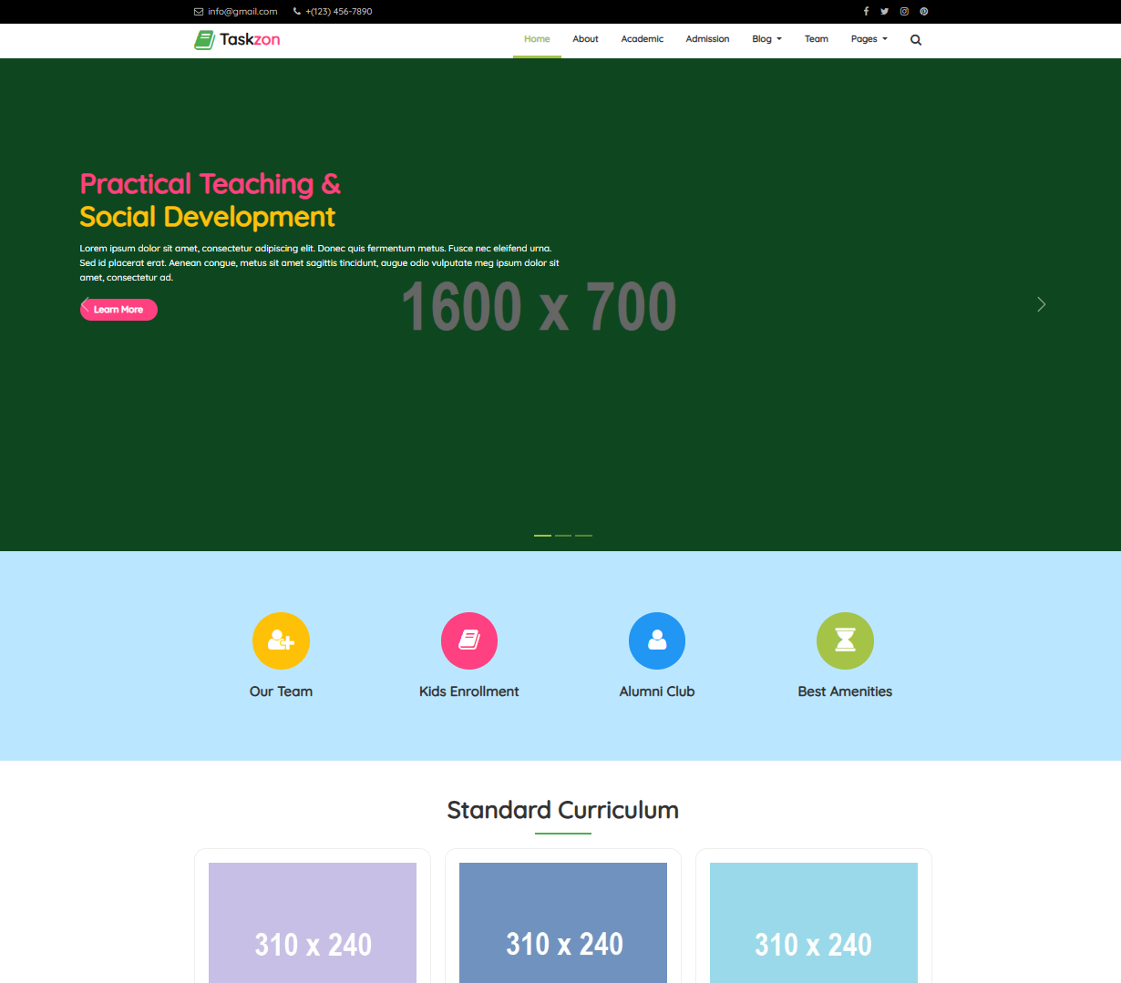 School website template 16